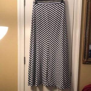 Blue and White Maxi Skirt